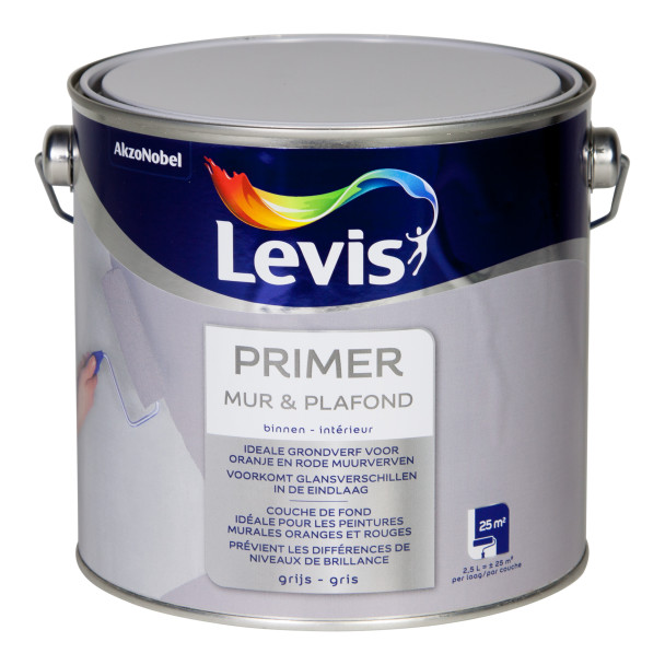 Levis primer  mur plafond blanc 2,5l