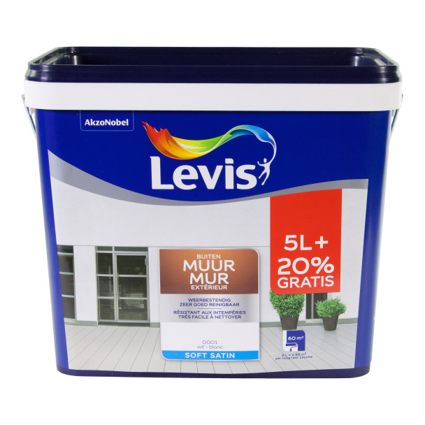 Levis mur exterieur  blanc  5l+1l