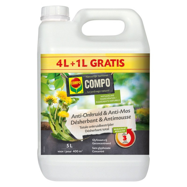Compo desherbant/anti-mousse concentre 5l