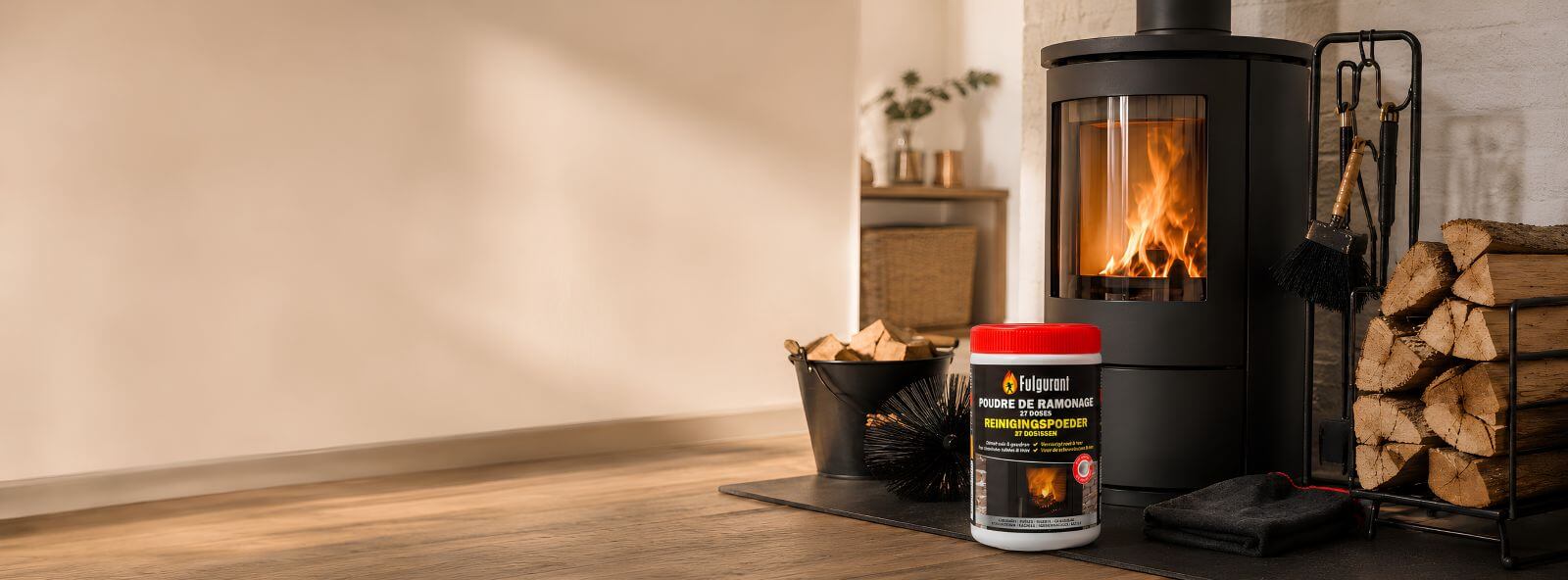 Allume-feu et produits de ramonage pour cheminée et poêle en ligne chez Fontaine Beauvois